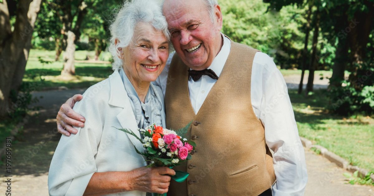 Couple celebrating their wedding together