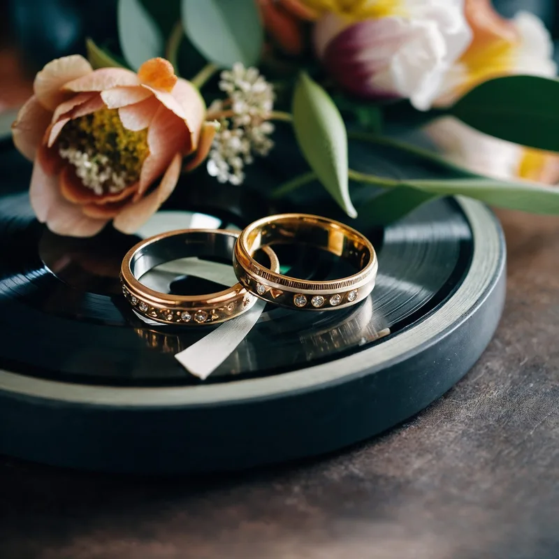 Wedding venue reception room set up for evening entertainment