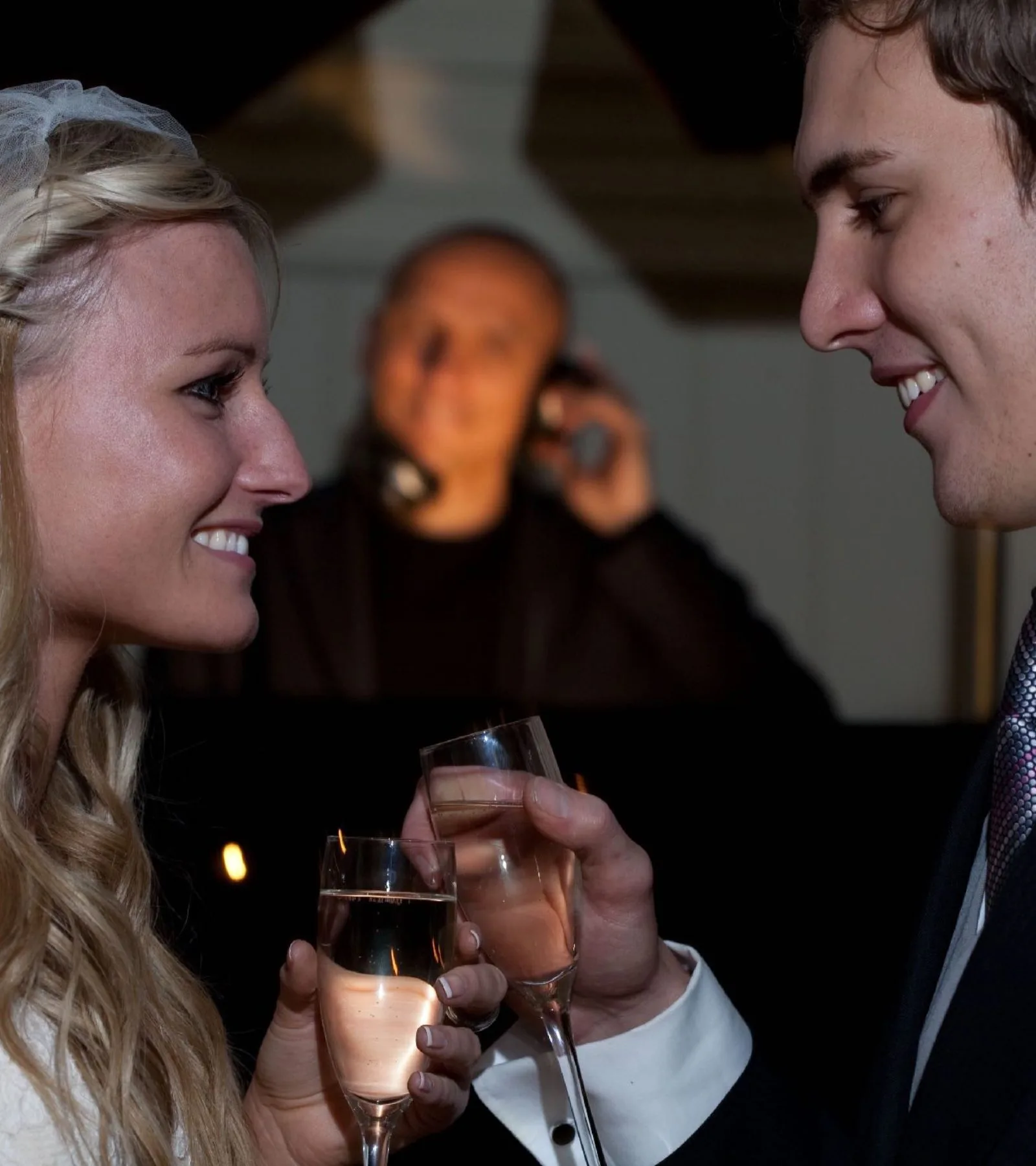 Wedding toast moment