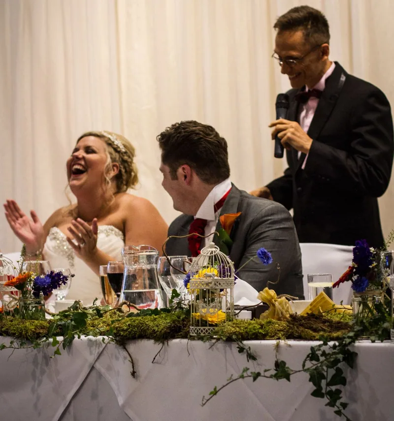 Wedding speeches and reception planning
