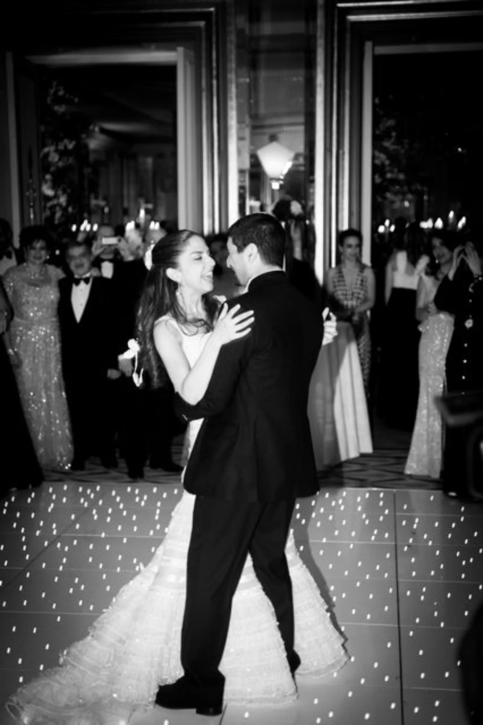 Couple dancing at wedding
