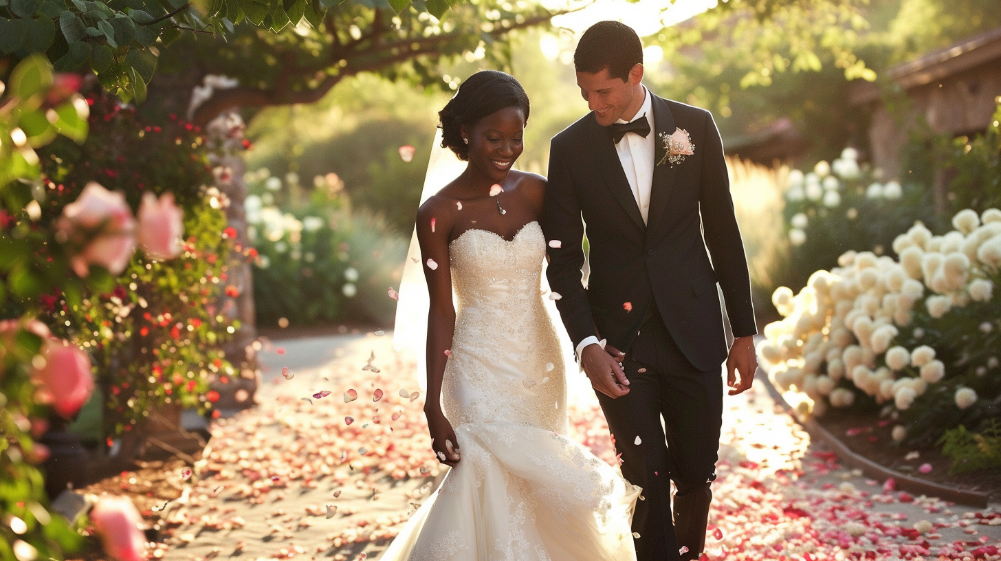 Quiet wedding moment